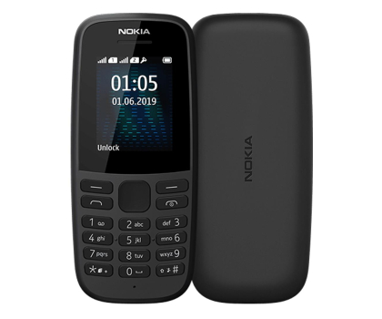 Smartfon NOKIA 105 Czarny Dual Sim